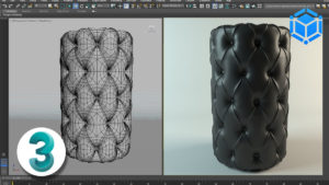 capitonê 3D 3ds Max e V-Ray